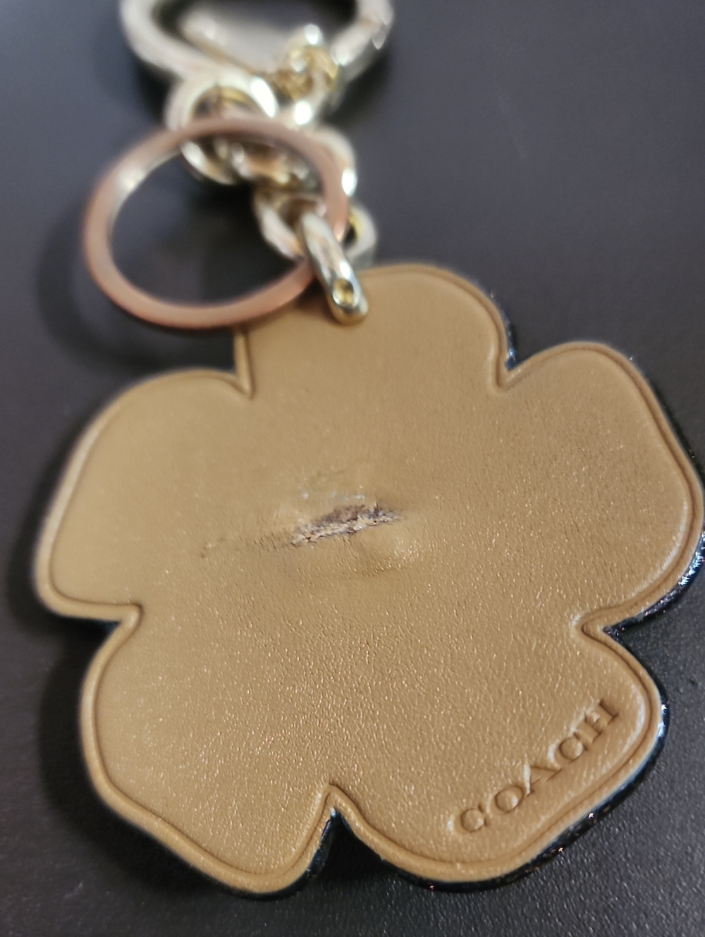 Coach Floral Key Fob with Easy Clip Ring Has Call Out - Picture 4 of 8